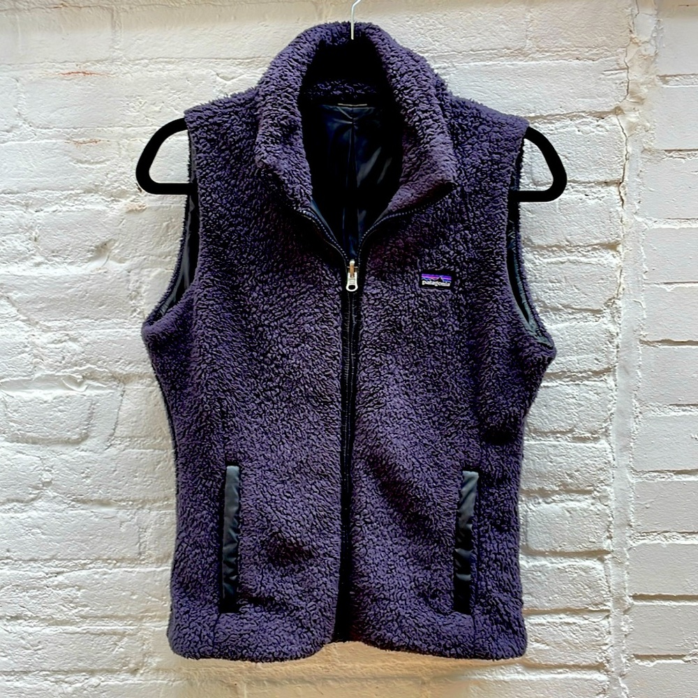 Patagonia Los Gatos Purple Vest Women’s Sz Medium, fully reversible